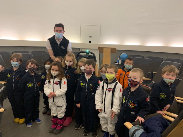 Lee Valley School JK Class wearing their own personalized space suits
