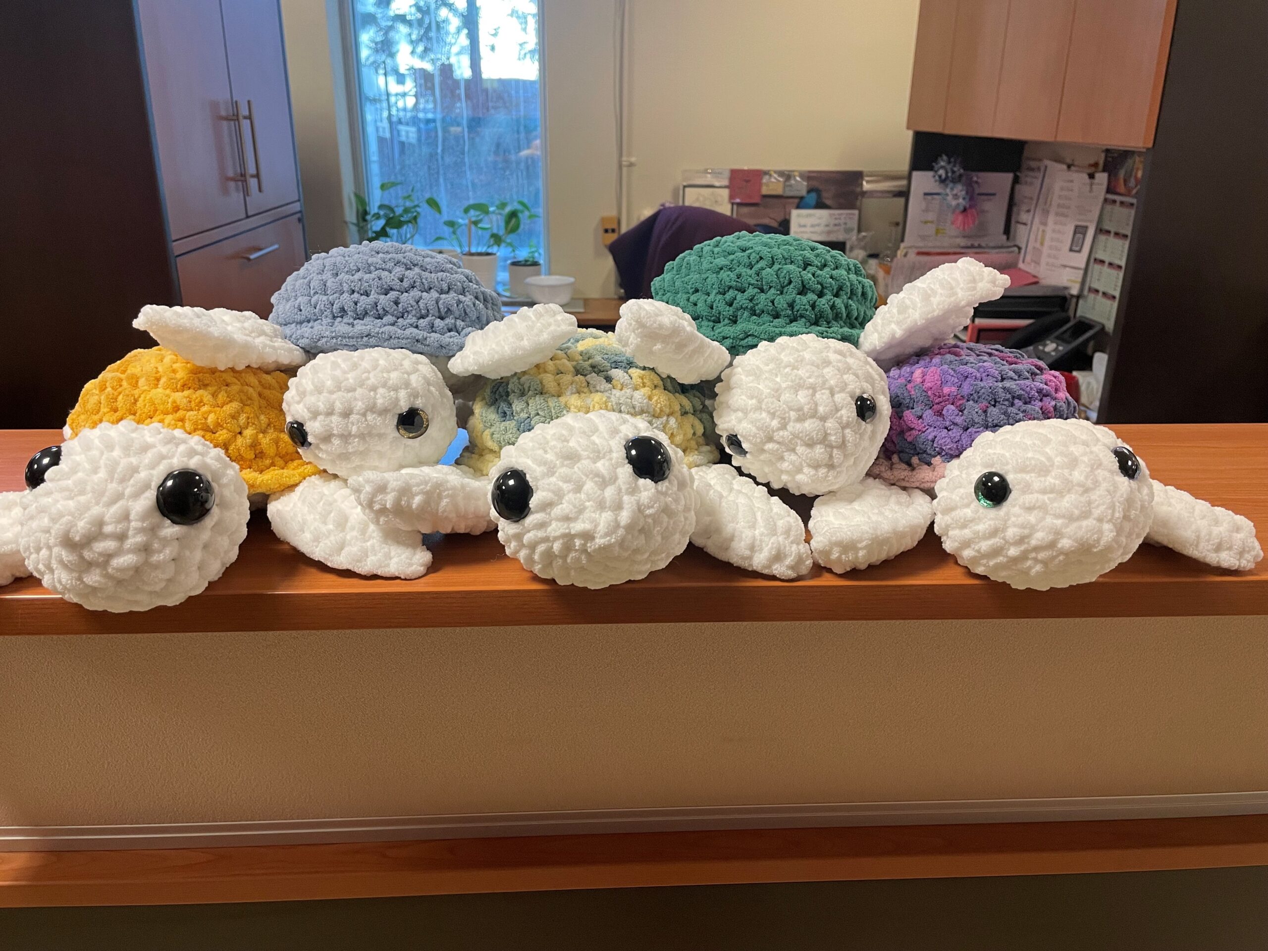 Knitted turtles